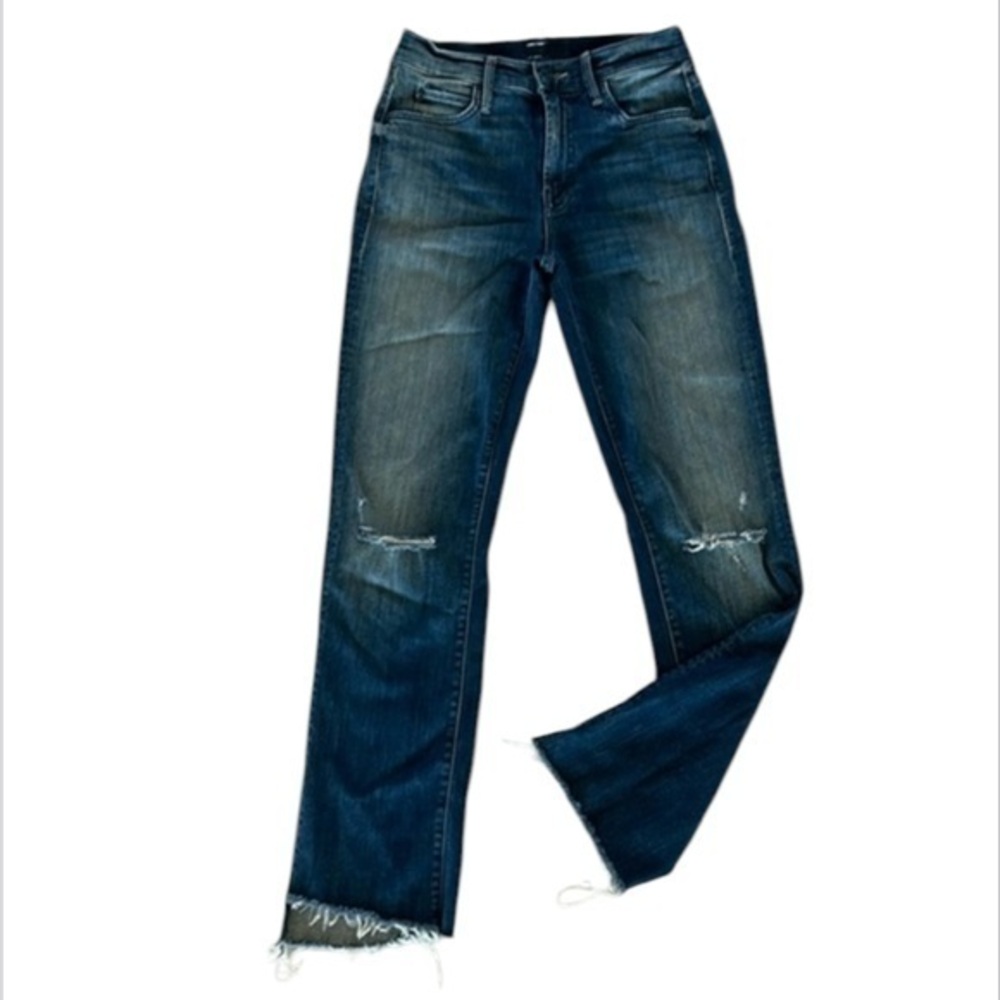 MOTHER the rascal ankle step fray jeans size 24 field of dreams